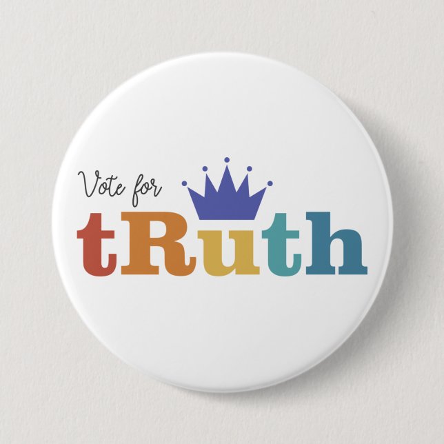Vote for tRuth - RBG Button (Front)