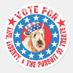 Vote for Wheaten Terrier Classic Round Sticker