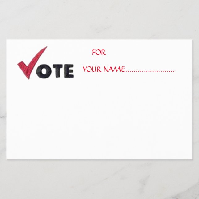 VOTE FOR YOUR CANDIDATE.... FLYER (Front)