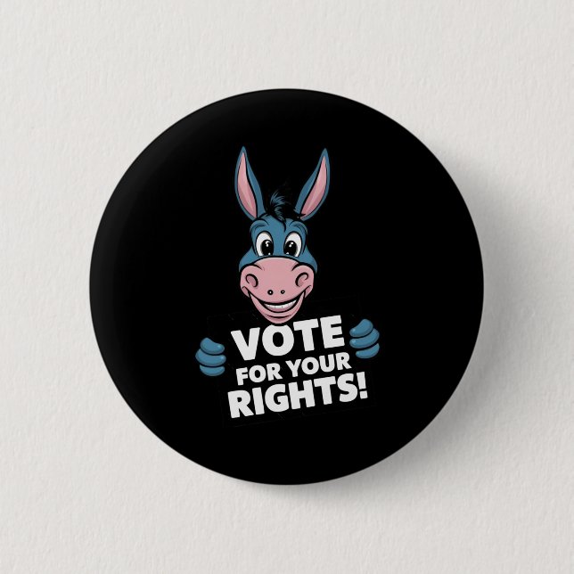 Vote For Your Rights! Sticker  6 Cm Round Badge (Front)