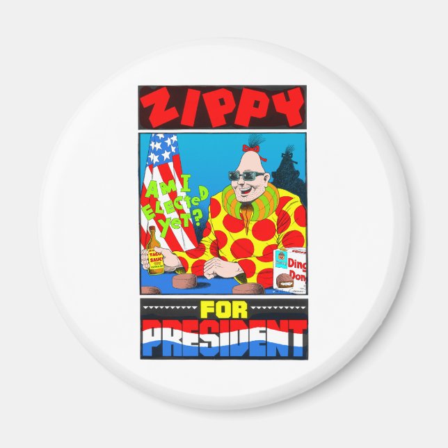 Vote For Zippy Magnet (Front)