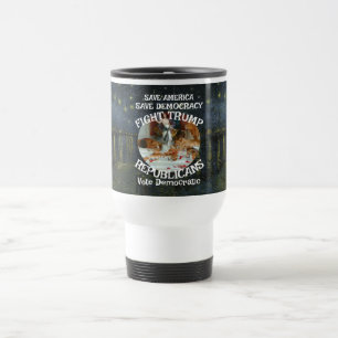 Vote FW FV HG Political Patriotic Trump Trumps Travel Mug