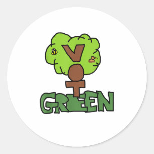 Vote Green Party Classic Round Sticker