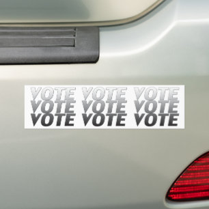 vote - grey / white - Bumper Sticker