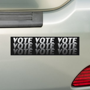 vote - grey / white - Bumper Sticker