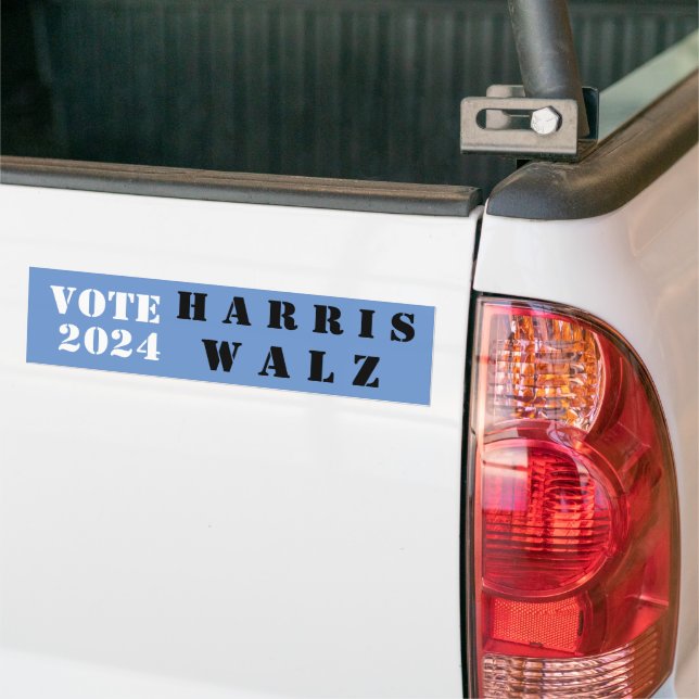 VOTE HARRIS AND WALZ  bumper sticker (On Truck)