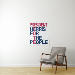 Vote Harris President for the People Tapestry