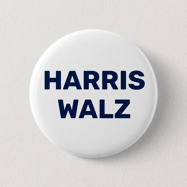 Vote Harris Walz 2024 6 Cm Round Badge (Front)