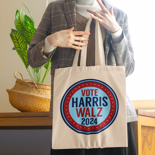 Vote Harris Walz for President 2024 Election Tote Bag (Creator Uploaded)