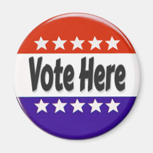 Vote Here Magnet