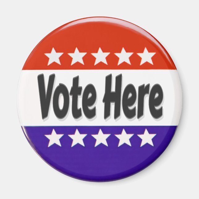 Vote Here Magnet (Front)