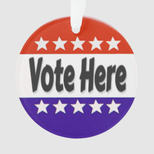 Vote Here Ornament