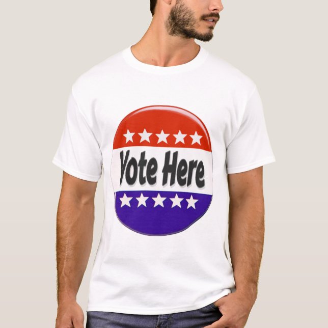 Vote Here T-Shirt (Front)
