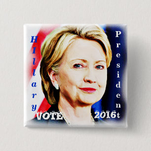 VOTE!-Hillary Clinton 2016_ 15 Cm Square Badge