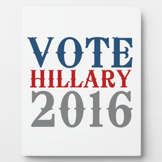VOTE HILLARY CLINTON 2016 VINTAGE.png Plaque (Front)
