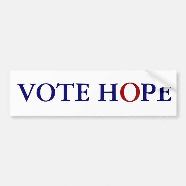 VOTE HOPE BUMPER STICKER (Front)