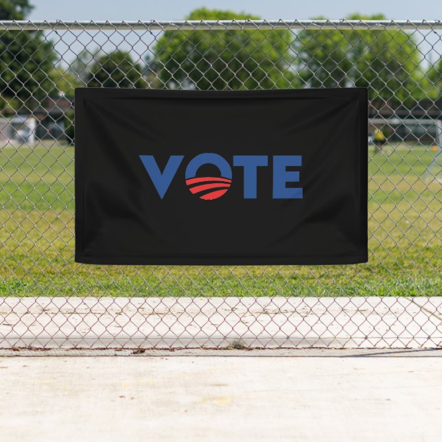 Vote hope red black and blue typography democrat banner (Insitu)