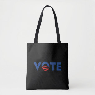 Vote hope red black and blue typography democrat tote bag