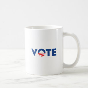 Vote hope red white and blue typography democrat coffee mug
