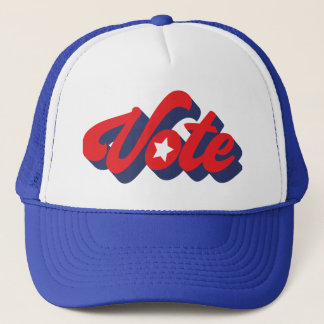 Vote In Blue Red Bold Letters Trucker Hat
