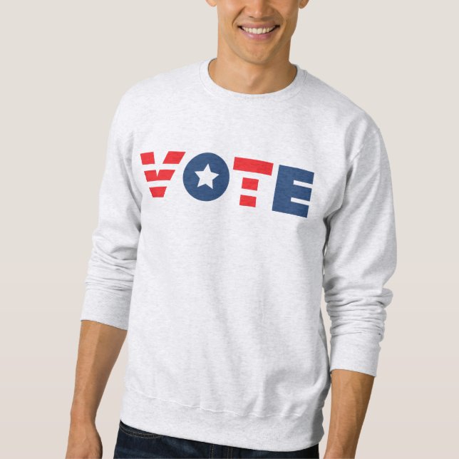 VOTE In Blue Red Letters Sweatshirt (Front)