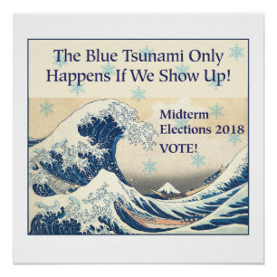 Vote in the Blue Tsunami Protest Sign