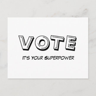 Vote: It's Your Superpower Postcard
