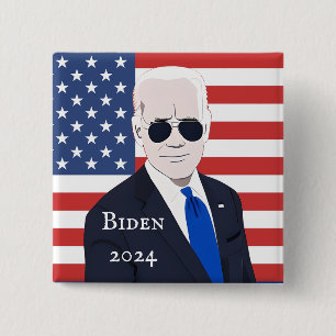 Vote Joe Biden 2024 US Presidential Election 15 Cm Square Badge