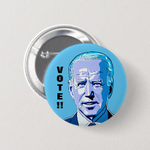 VOTE!! Joe Biden Artwork 1 Custom Text & Colours 6 Cm Round Badge