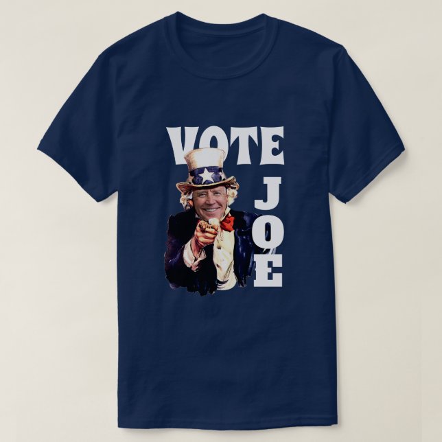 Vote Joe Biden as Uncle Sam T-Shirt (Design Front)