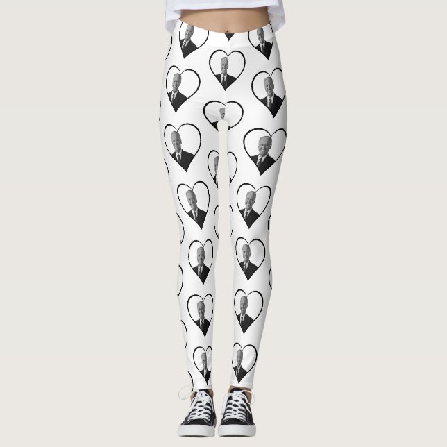 vote joe biden heart leggings (Front)