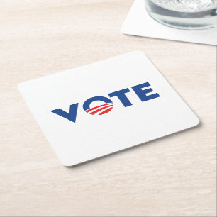 Vote - Joe Hope 2020 - Biden blue red white Square Paper Coaster