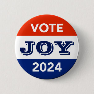 Vote Joy 2024 Harris Walz 6 Cm Round Badge