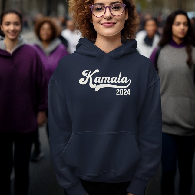 Vote Kamala Harris 2024 Ivory White Varsity Hoodie (Creator Uploaded)