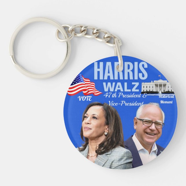 Vote-Kamala-Harris and Tim-Walz-2024_ Keychain (Front)