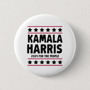 Vote Kamala Harris for President Blue Election 6 Cm Round Badge