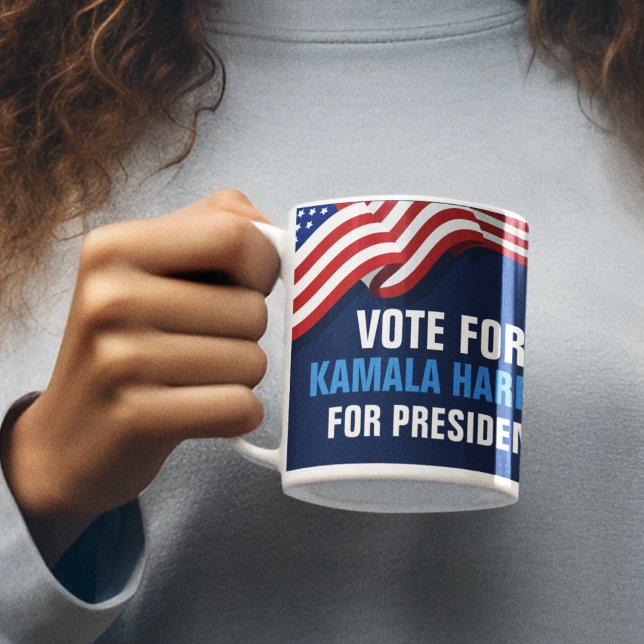 Vote Kamala Harris for President Blue Election Coffee Mug (Creator Uploaded)