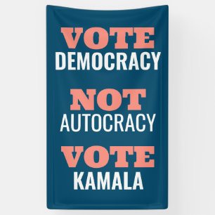 Vote Kamala Not Autocracy Customised Banner