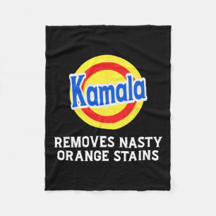 Vote Kamala Removes Nasty Orange Stains Detergent Fleece Blanket