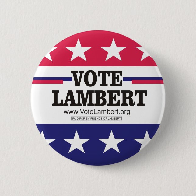 Vote Lambert Campaign Button (Front)