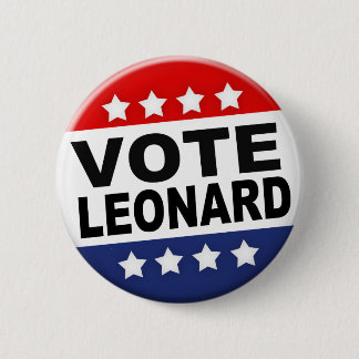 Vote Leonard Button