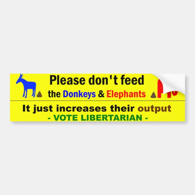 Vote Libertarian Bumper Sticker (Front)
