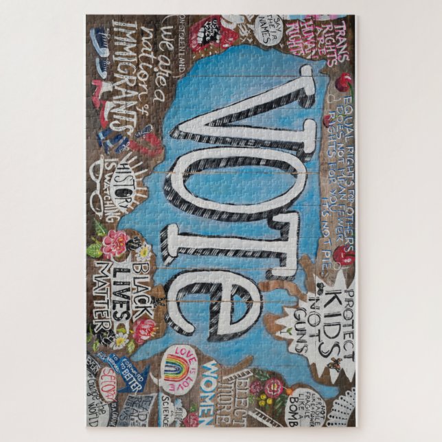 VOTE LOUD original painting Puzzle (Vertical)
