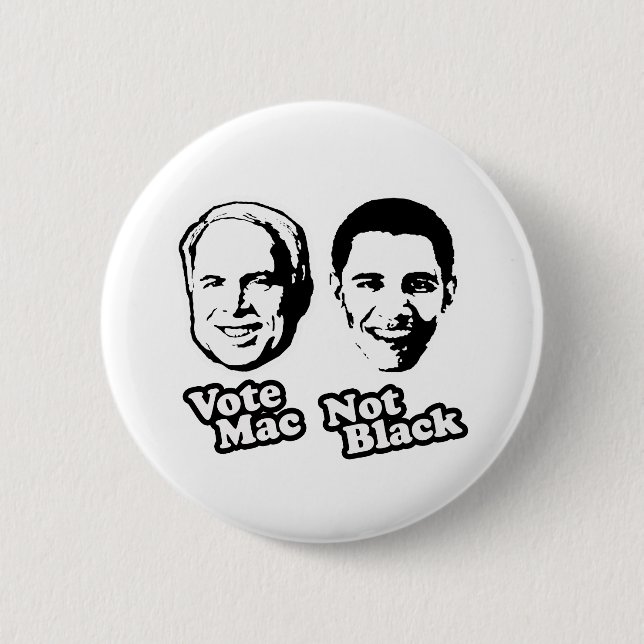 VOTE MAC NOT BLACK 6 CM ROUND BADGE (Front)
