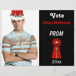 Vote me for Prom King (Red) Flyer