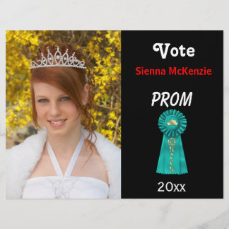 Vote me for Prom Queen (Aqua) Flyer