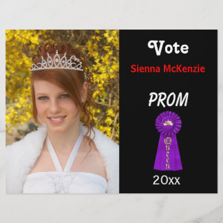 Vote me for Prom Queen (Purple) Flyer