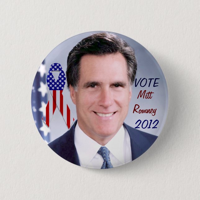 Vote_ Mitt Romney_ 6 Cm Round Badge (Front)