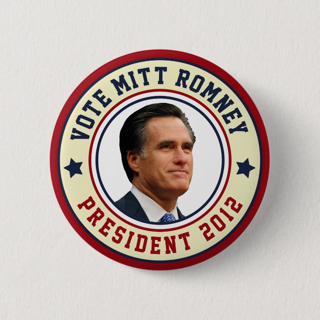 Vote Mitt Romney For President 2012 6 Cm Round Badge (Front)