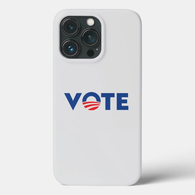 Vote modern hope typography democrat light grey Case-Mate iPhone case (Back)